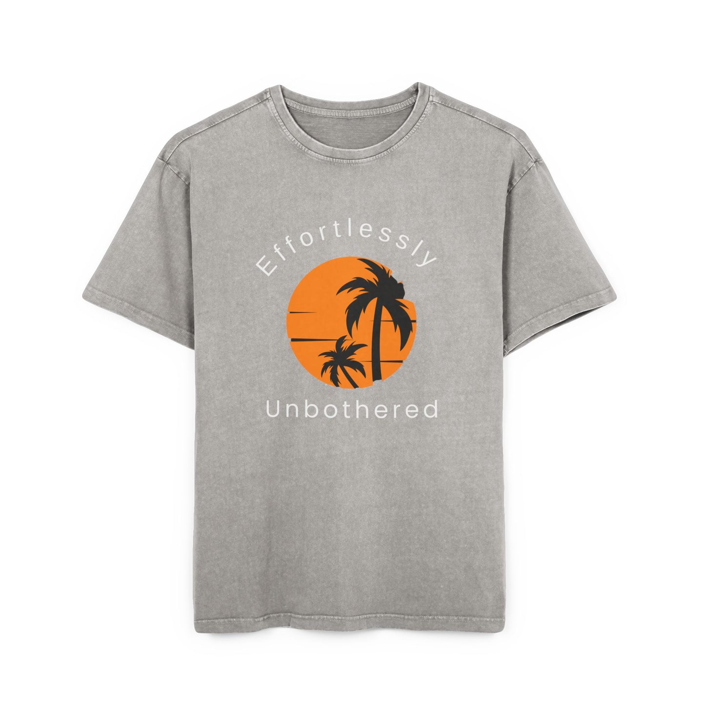 Effortlessly Unbothered Men's Acid Washed Heavy T-Shirt