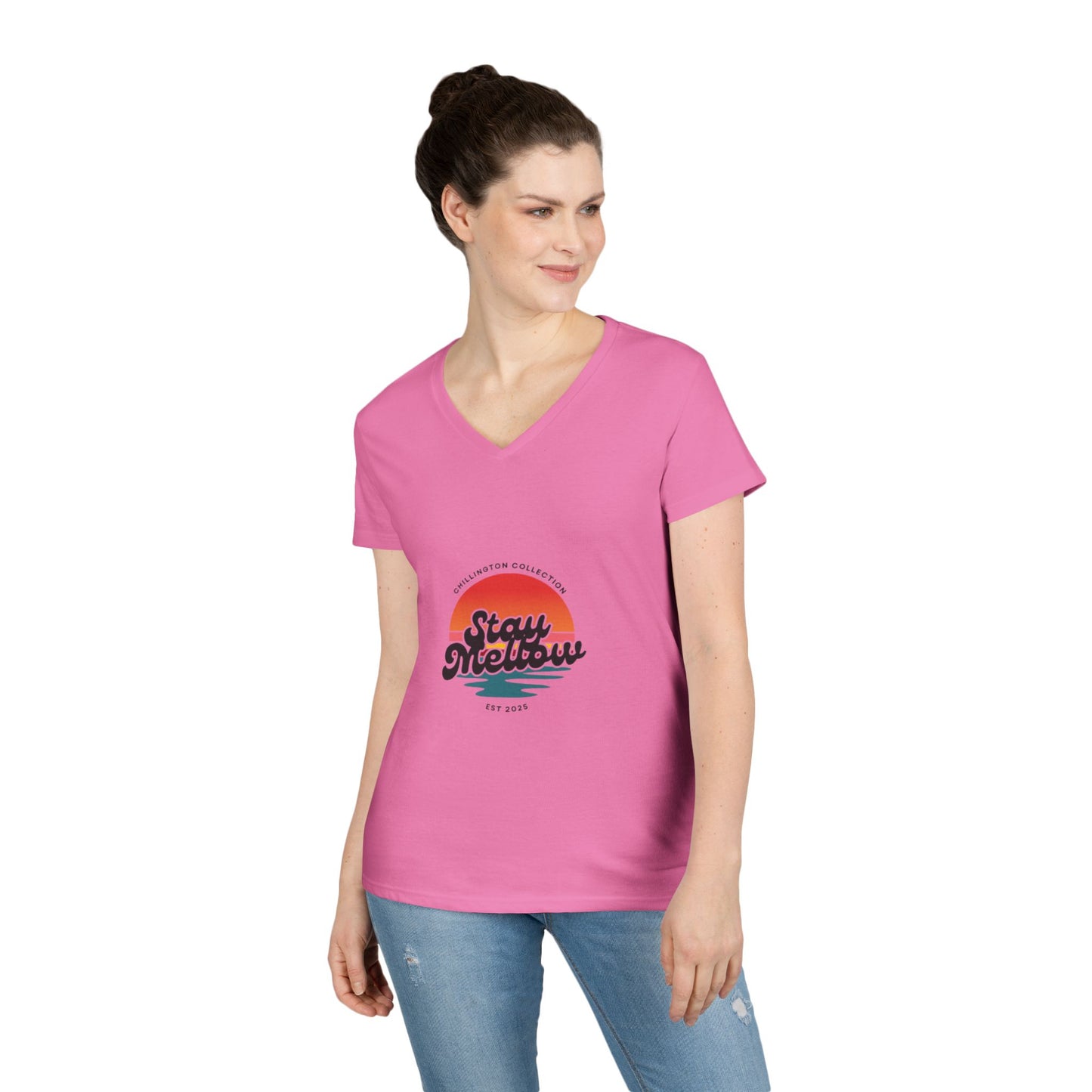 Women's V-Neck  Stay Mellow T-Shirt