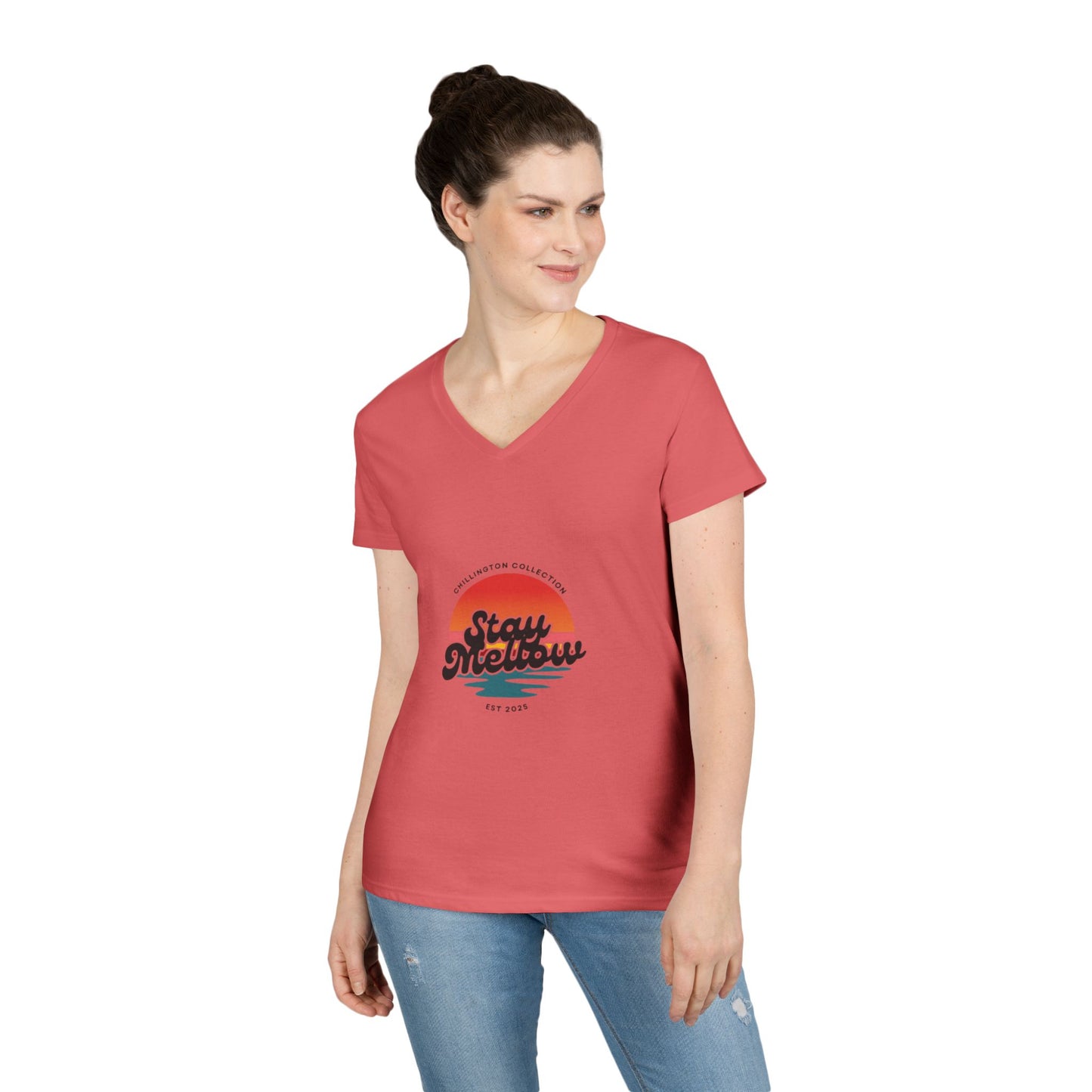 Women's V-Neck  Stay Mellow T-Shirt