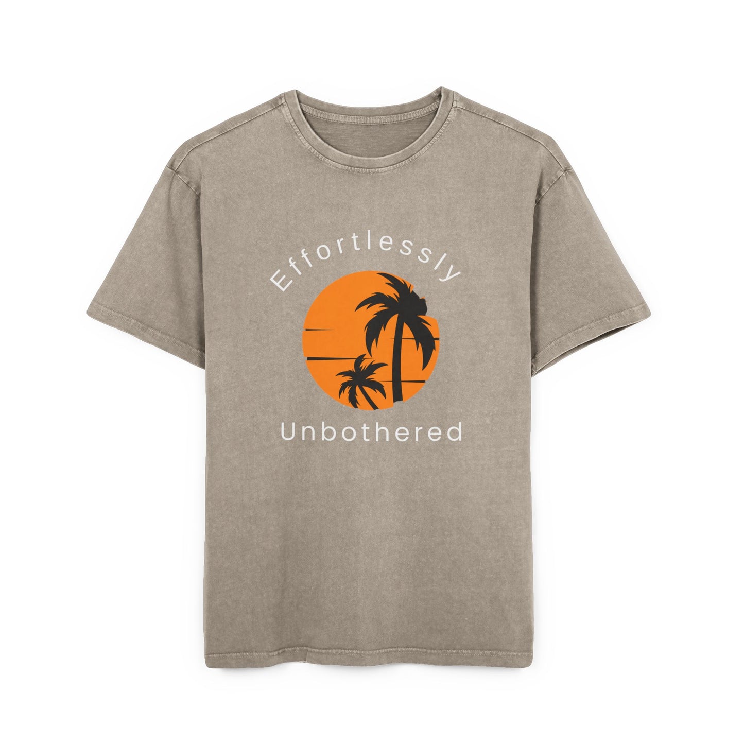 Effortlessly Unbothered Men's Acid Washed Heavy T-Shirt