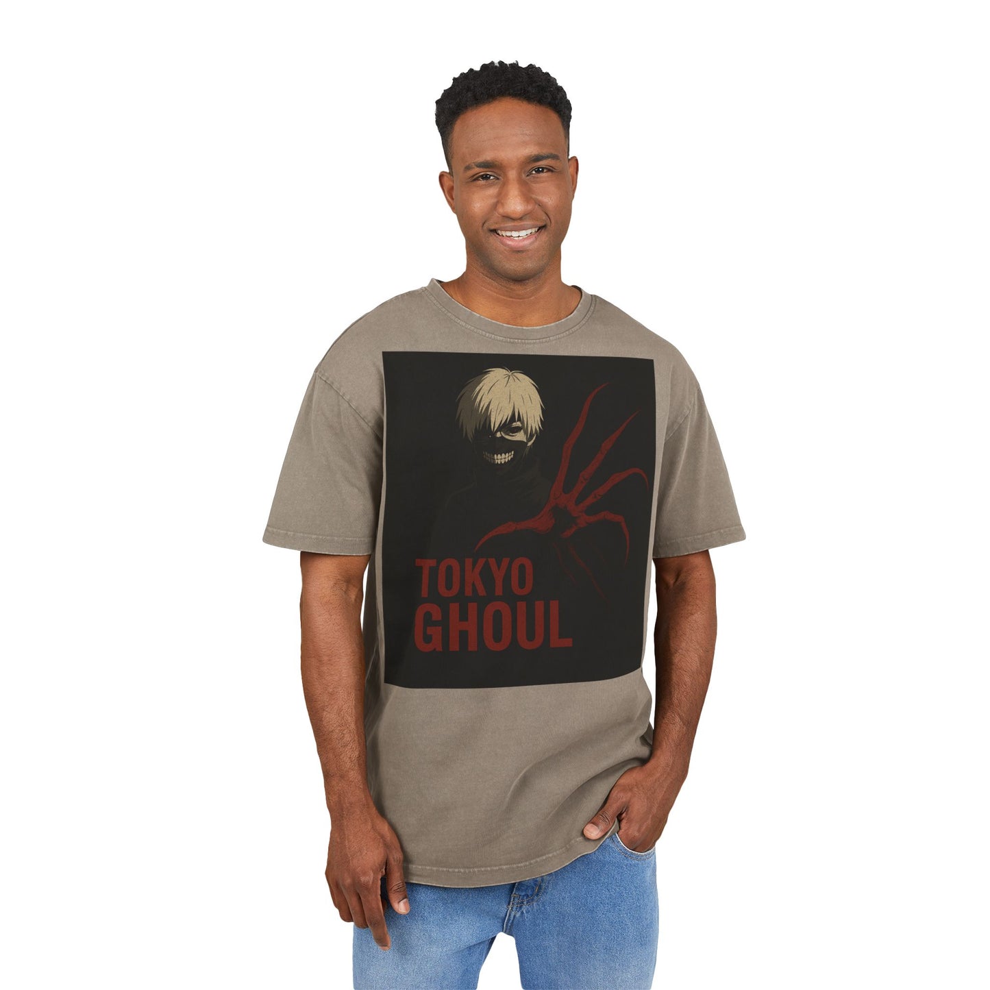 Tokyo Ghoul Men's Acid Washed T-shirt