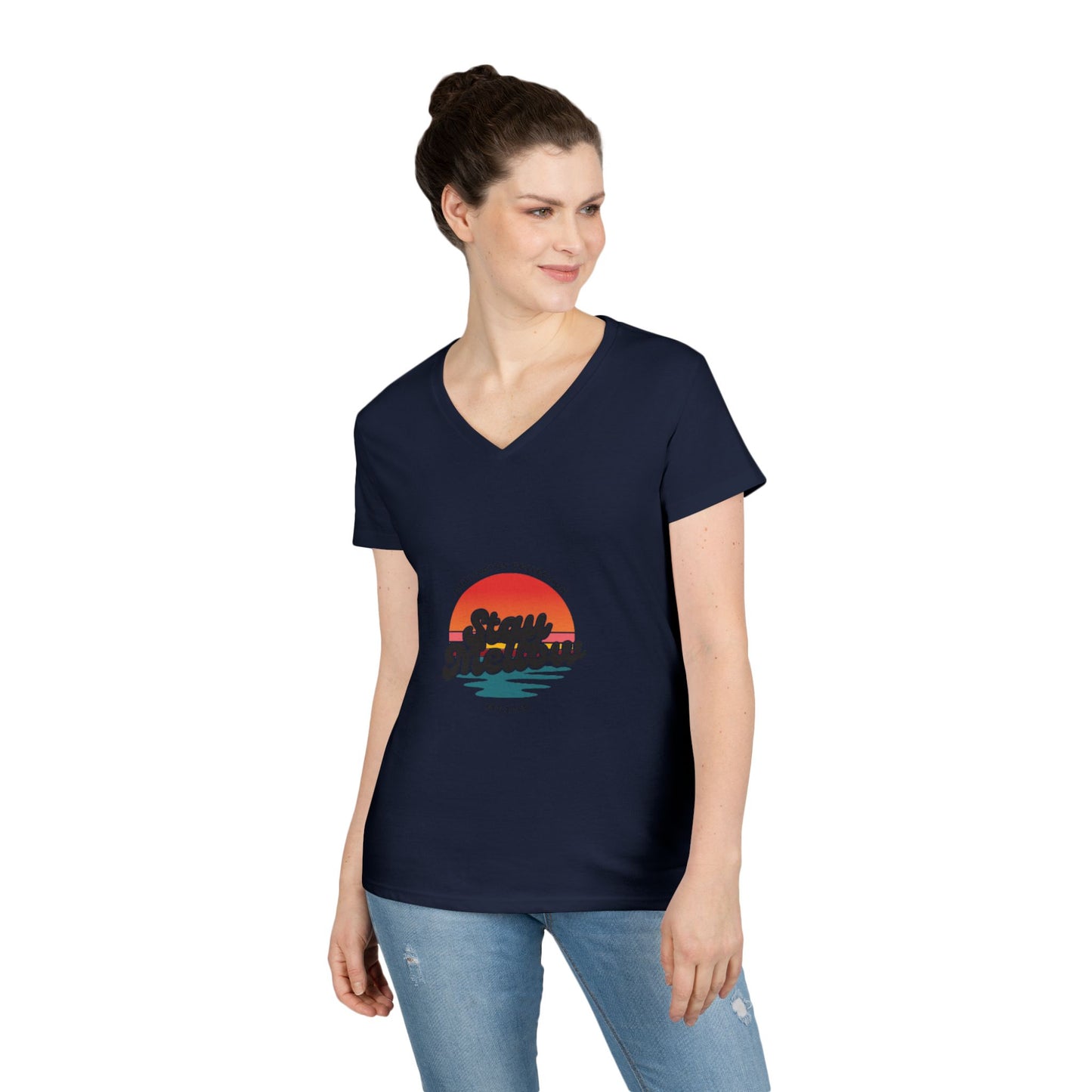 Women's V-Neck  Stay Mellow T-Shirt