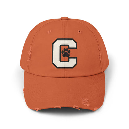 Paw Print Distressed Unisex Cap