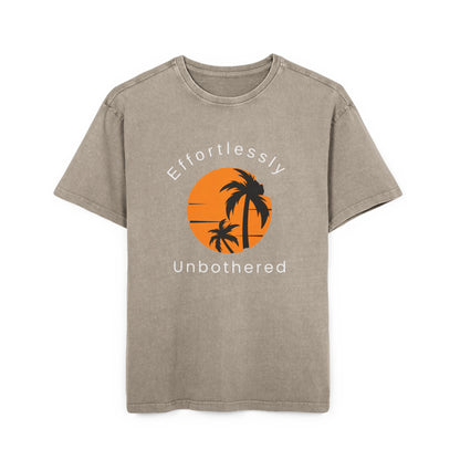 Effortlessly Unbothered Men's Acid Washed Heavy T-Shirt