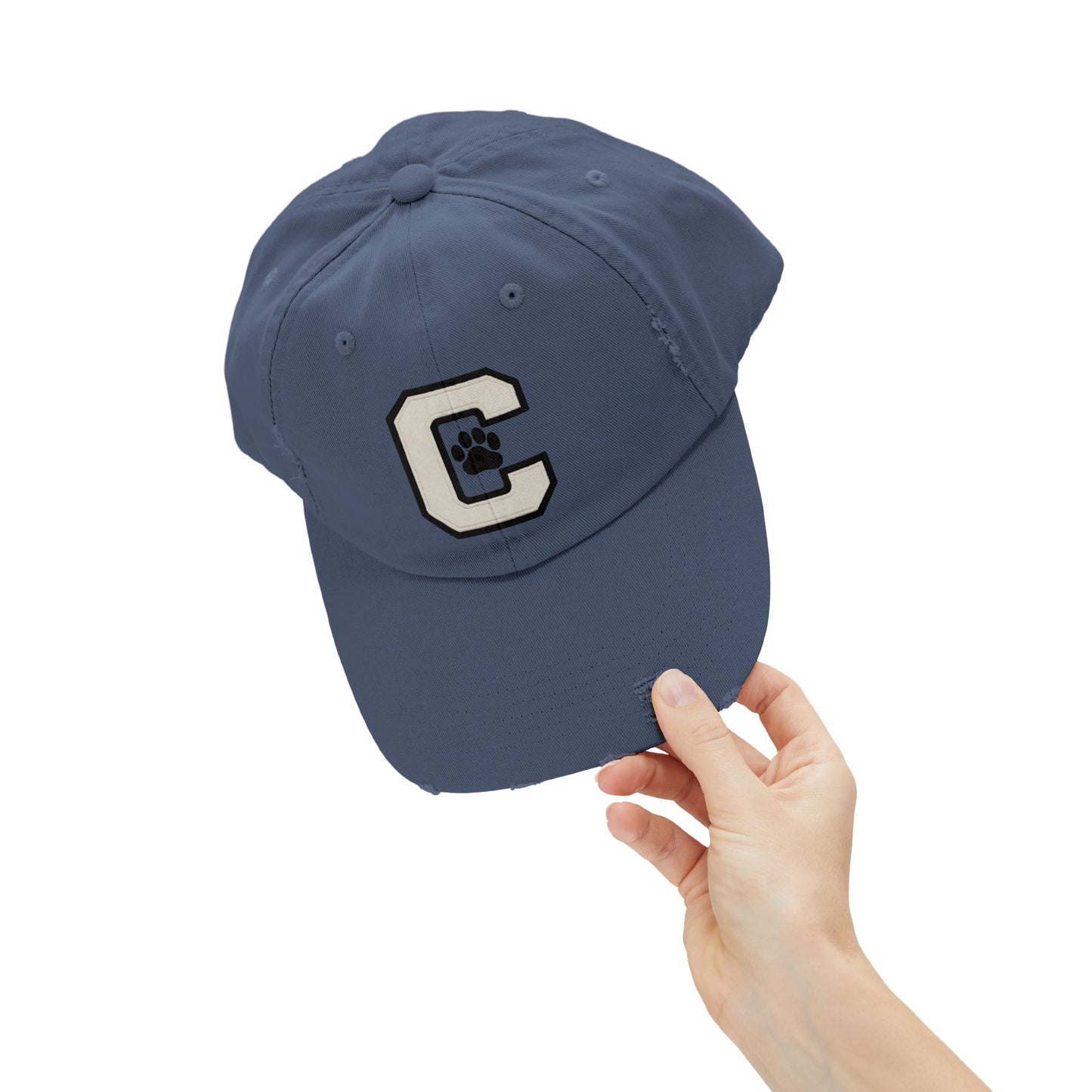Paw Print Distressed Unisex Cap