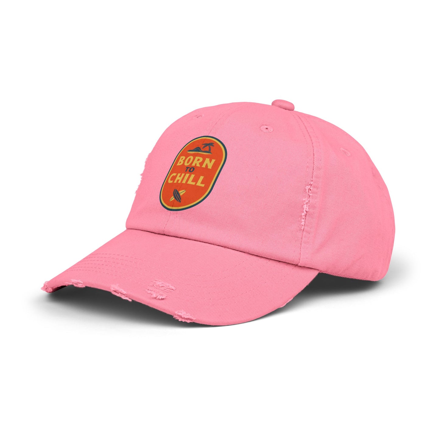 Born to Chill Unisex Distressed Cap