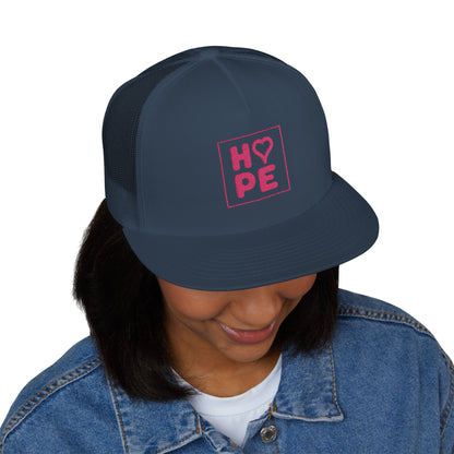 Pink Heart Hope Trucker Cap