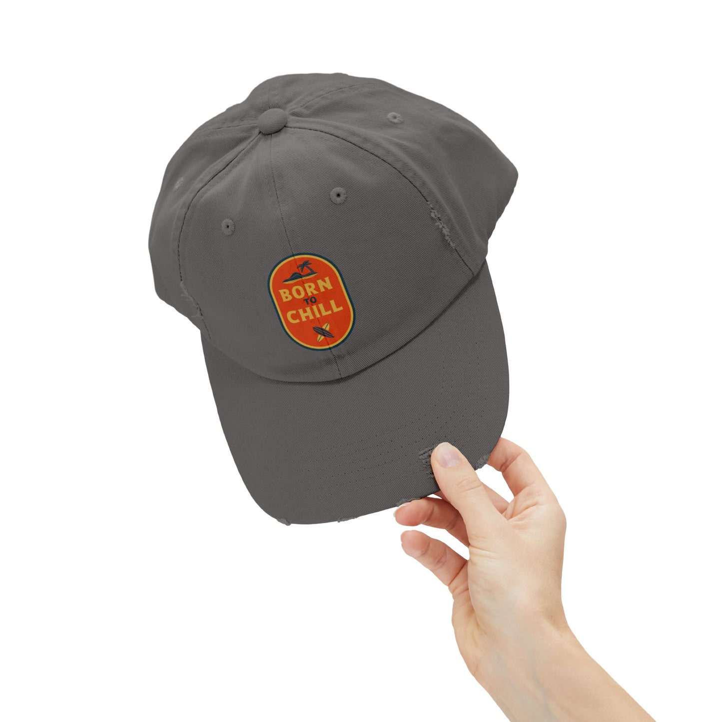 Born to Chill Unisex Distressed Cap
