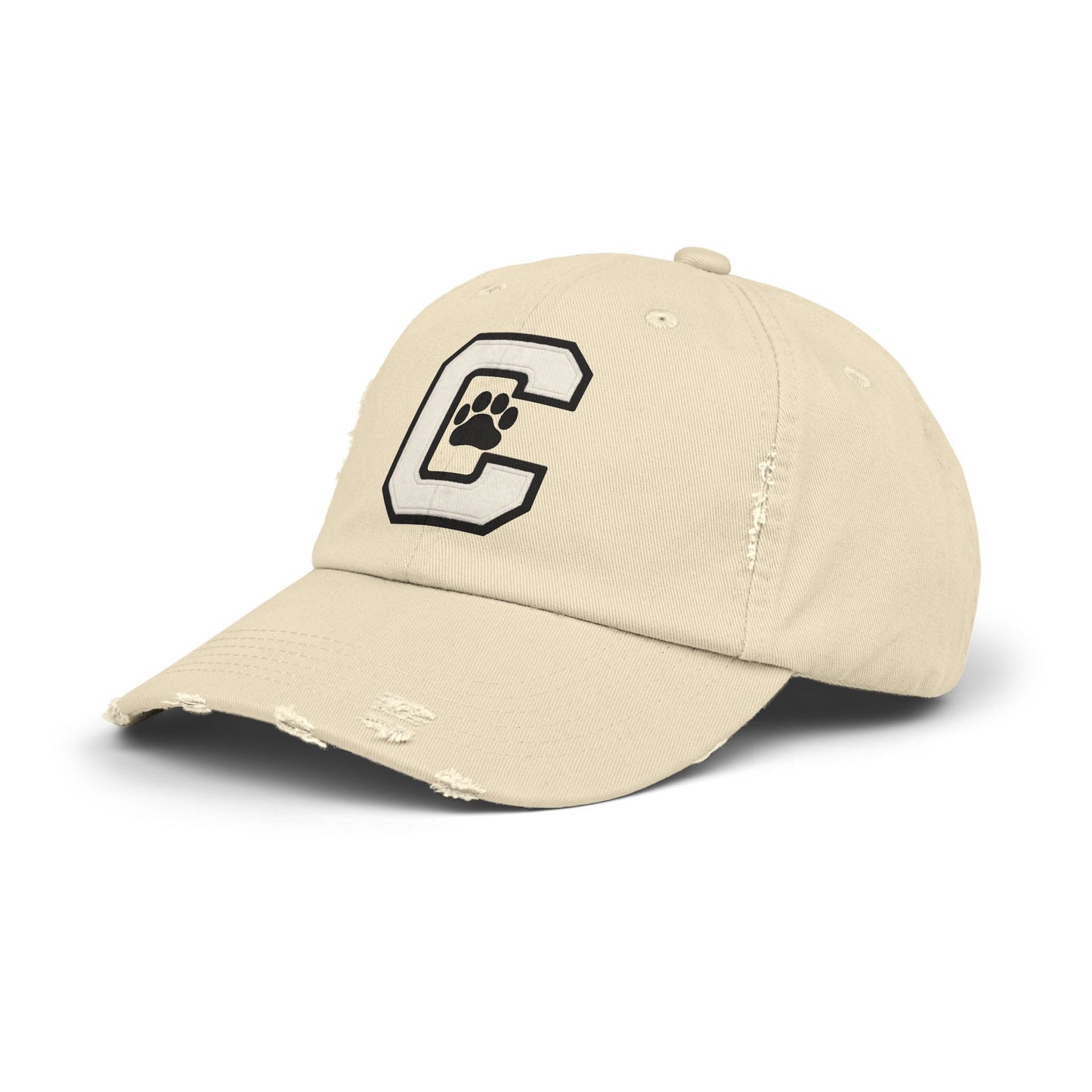 Paw Print Distressed Unisex Cap