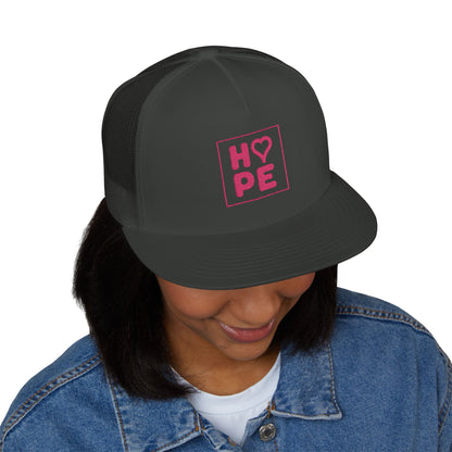 Pink Heart Hope Trucker Cap