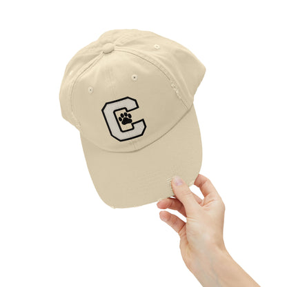 Paw Print Distressed Unisex Cap