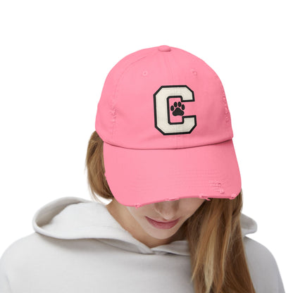 Paw Print Distressed Unisex Cap
