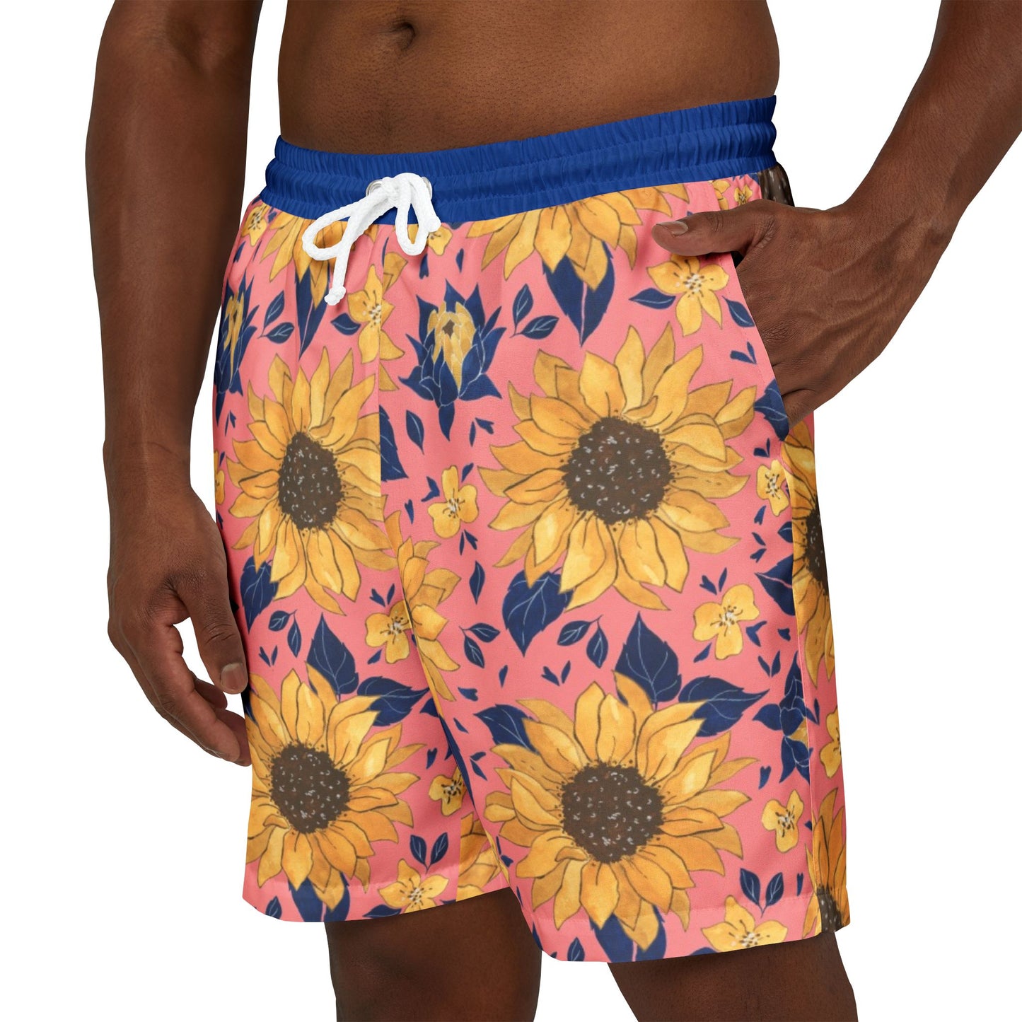 Sunny Floral Unisex Swim Shorts