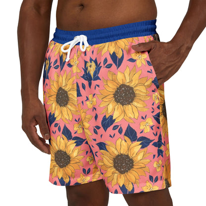 Sunny Floral Unisex Swim Shorts