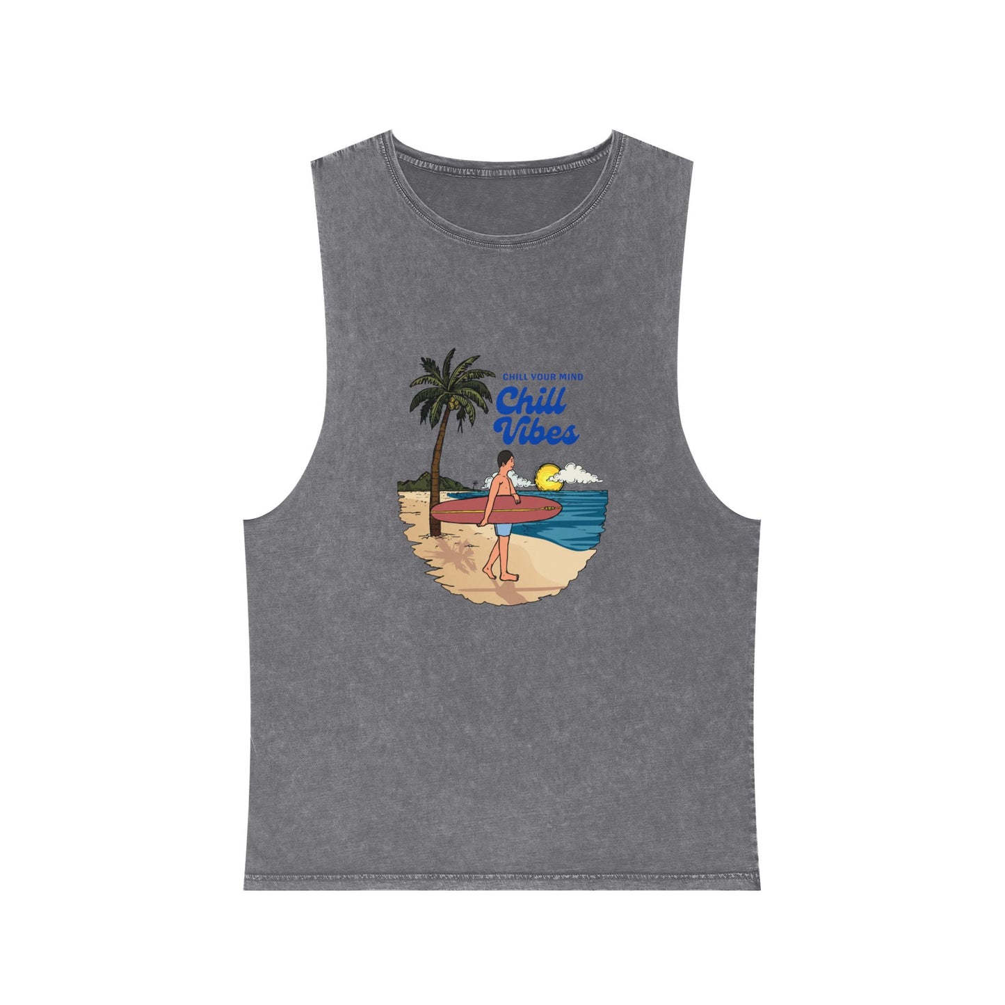 Chill Vibes Stonewash Tank Top