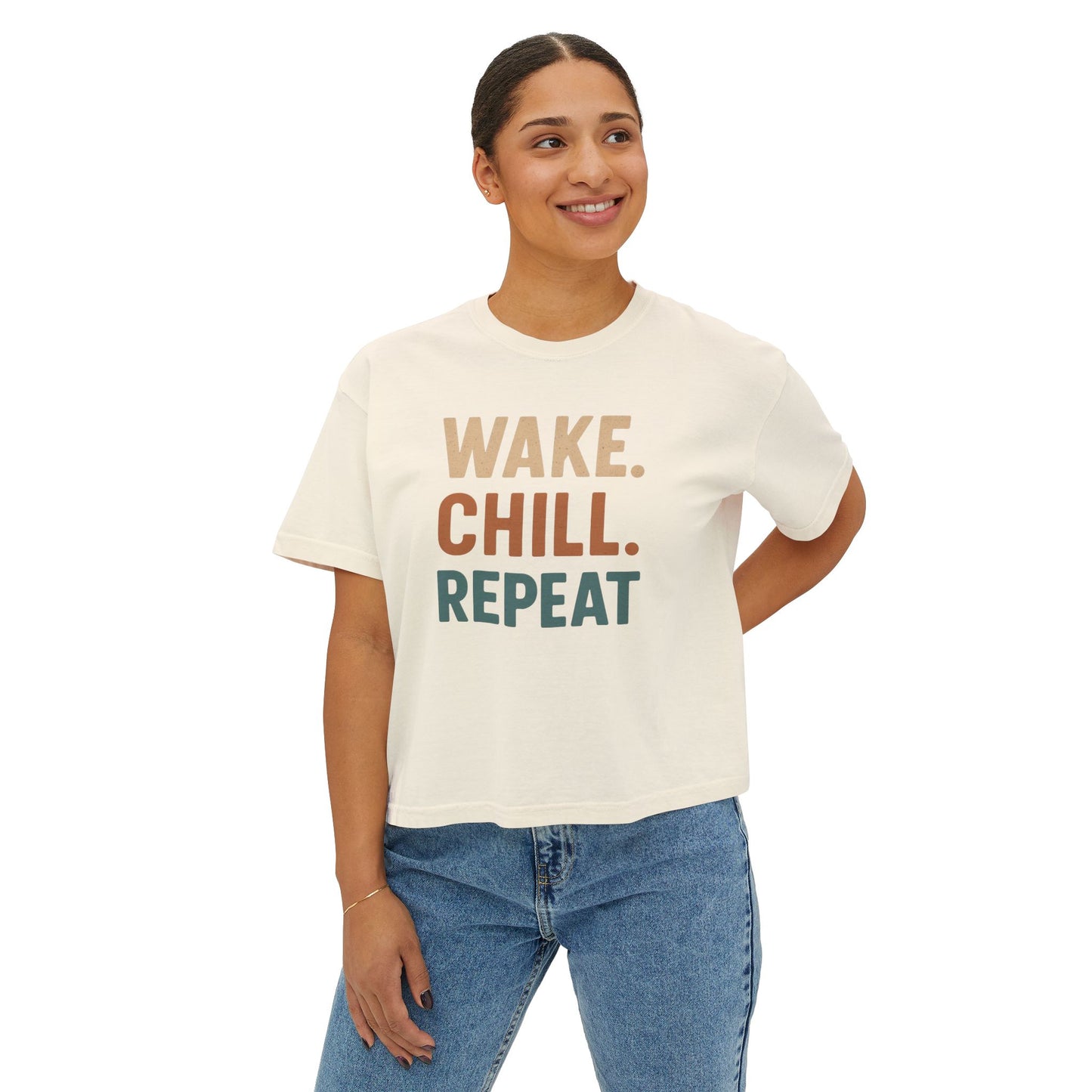 Wake Chill Repeat Women's Boxy Tee