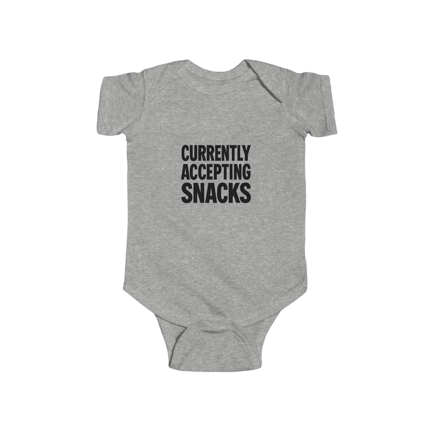 "Currently Accepting Snacks"  Baby Bodysuit