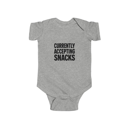 "Currently Accepting Snacks"  Baby Bodysuit
