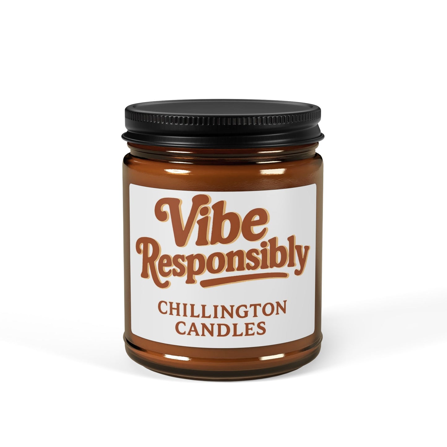Scented Soy Candle (Multi-Size, Amber Jar)