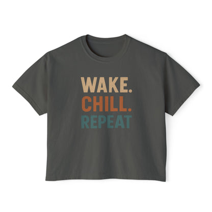 Wake Chill Repeat Women's Boxy Tee