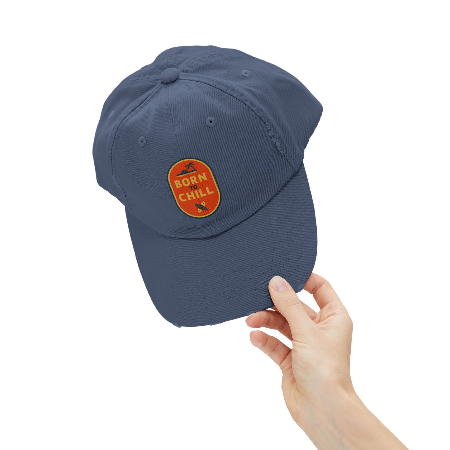 Born to Chill Unisex Distressed Cap