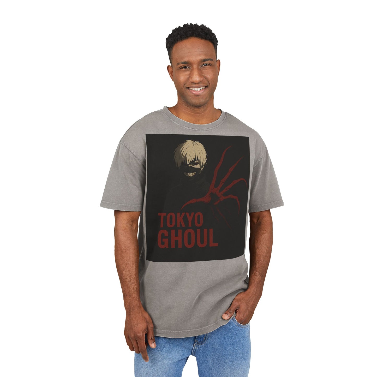 Tokyo Ghoul Men's Acid Washed T-shirt