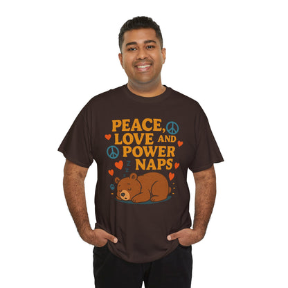 Peace Love Power Naps T-shirt