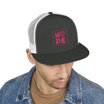 Pink Heart Hope Trucker Cap