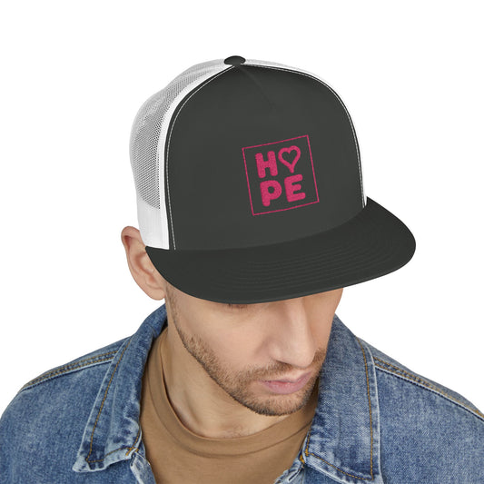 Pink Heart Hope Trucker Cap