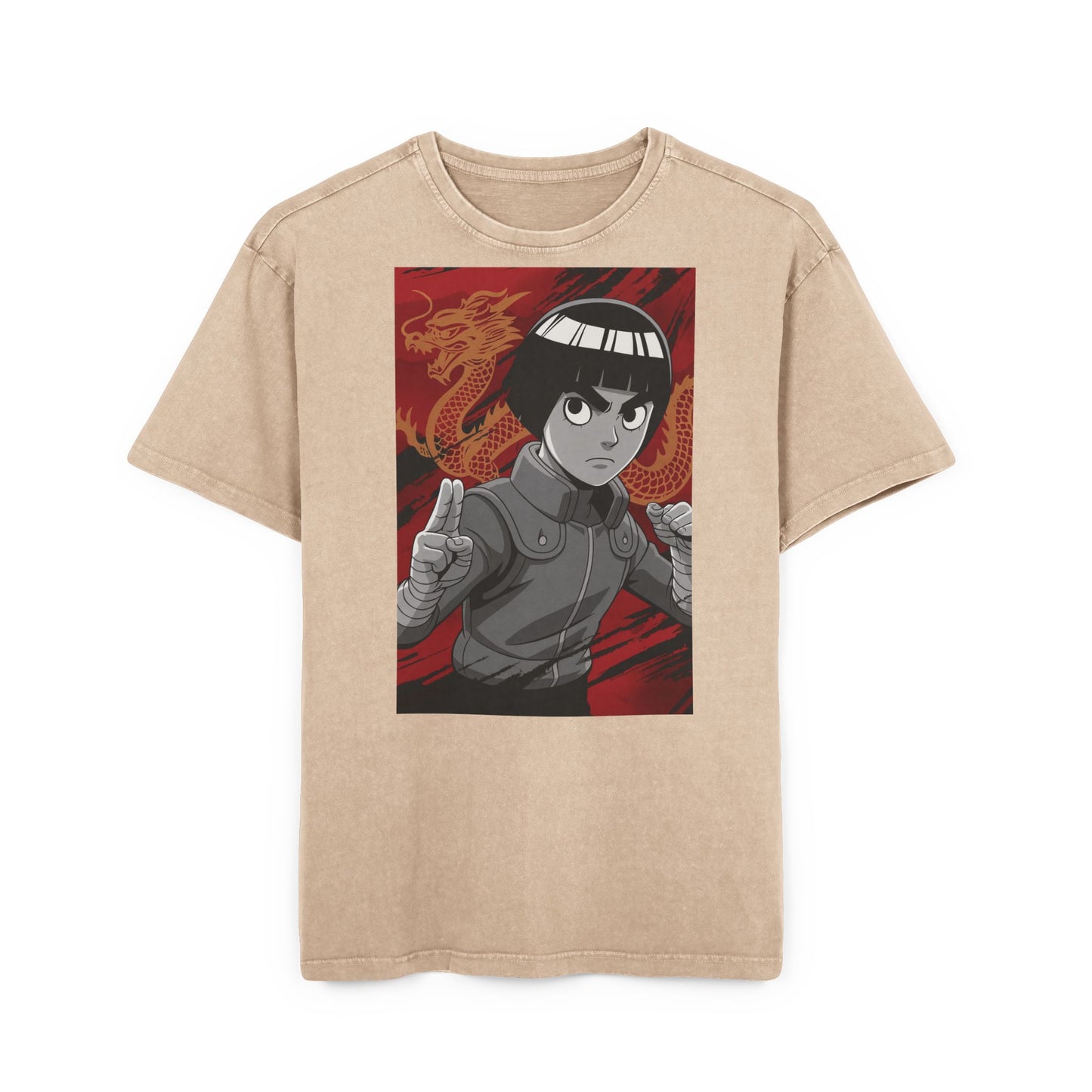 Rock Lee Acid Washed Men's Oversize T-shirt