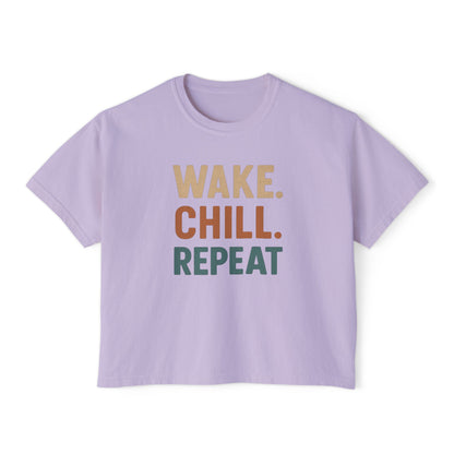 Wake Chill Repeat Women's Boxy Tee