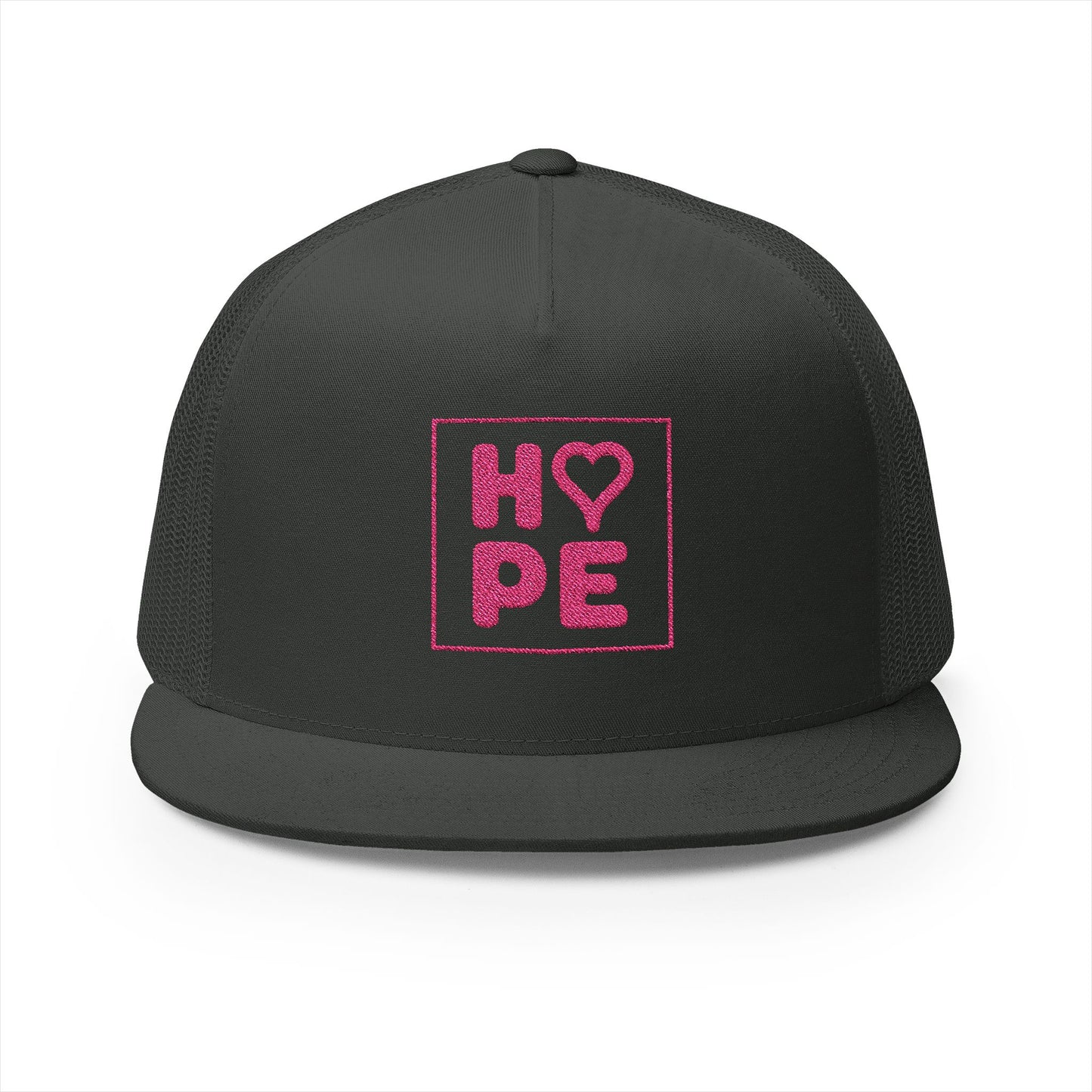 Pink Heart Hope Trucker Cap