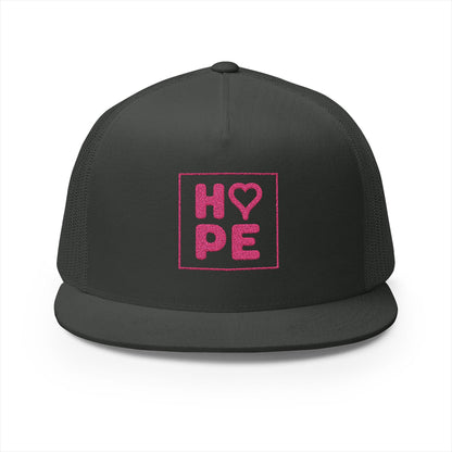 Pink Heart Hope Trucker Cap
