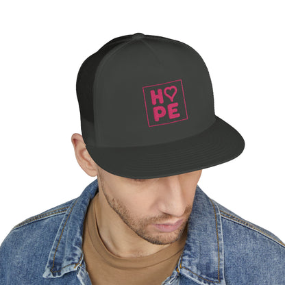 Pink Heart Hope Trucker Cap