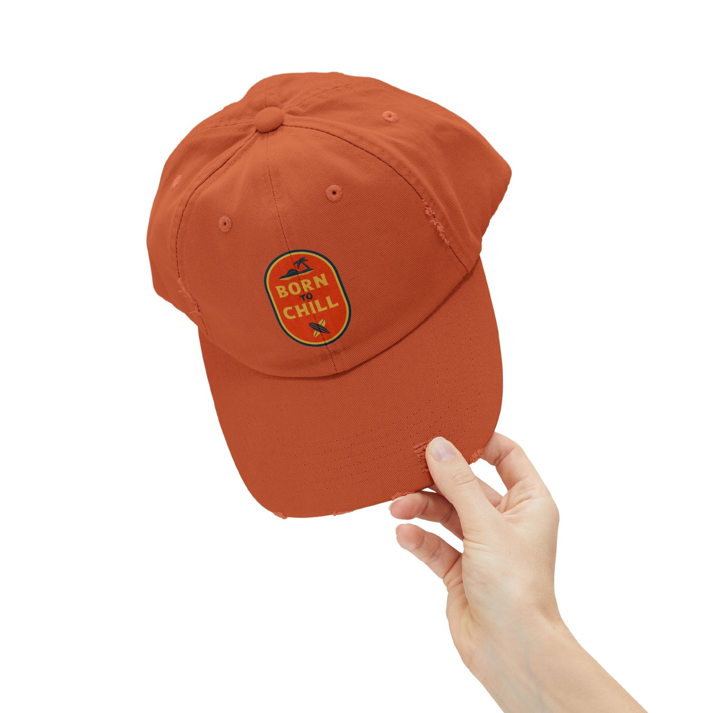 Born to Chill Unisex Distressed Cap