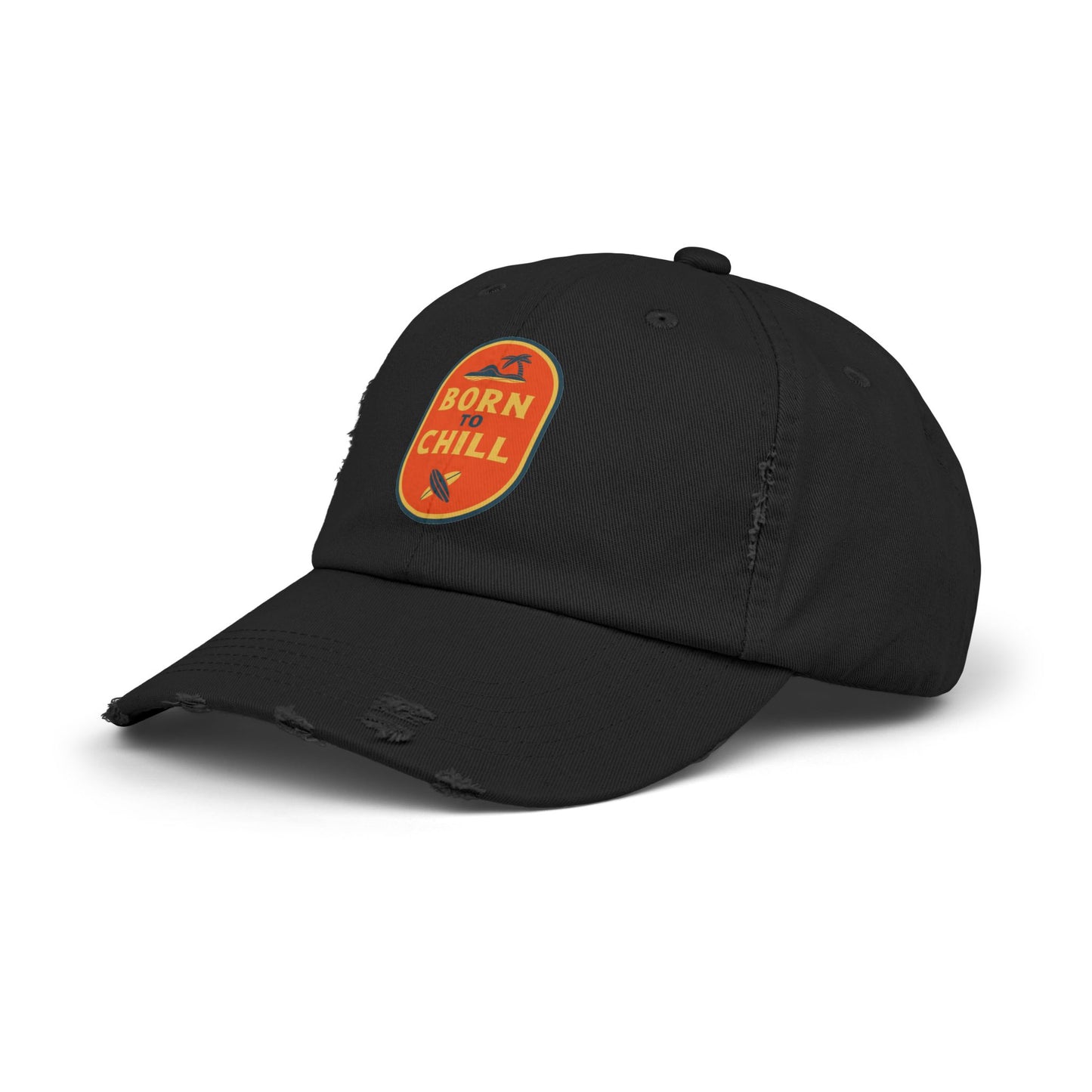 Born to Chill Unisex Distressed Cap