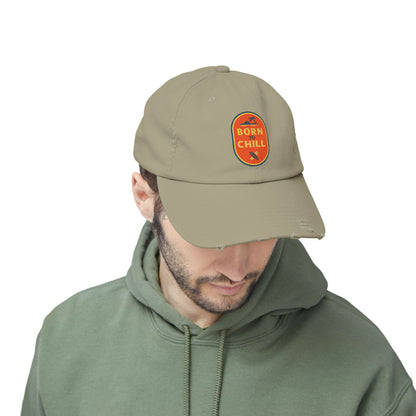 Born to Chill Unisex Distressed Cap