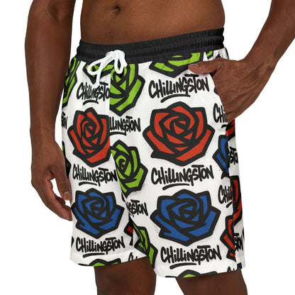 Graffiti Flower Swim Shorts